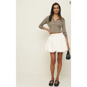 Reformation White Mini Skirt